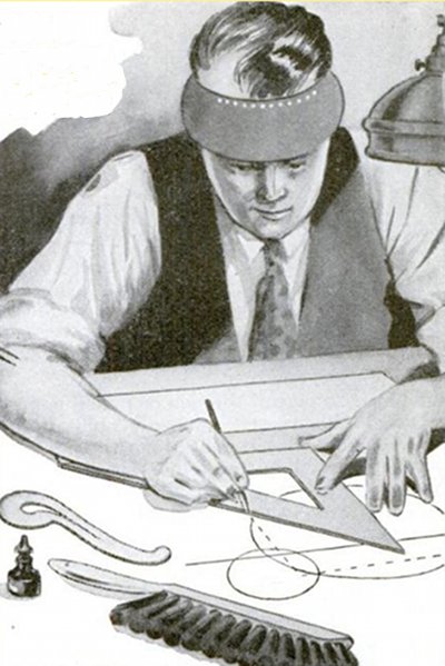 Vintage craftsman illustration. 