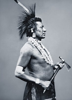 pipe osage indian warrior with tomahawk pipe