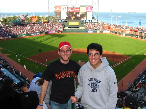home plate two men posing home plate att park san fran