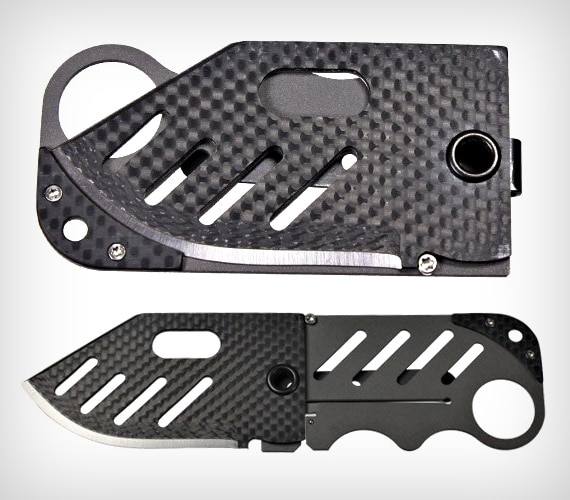 Billfold and folding pocket knife all in one.