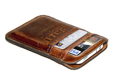 Portel Iphone wallet phone case and billfold.