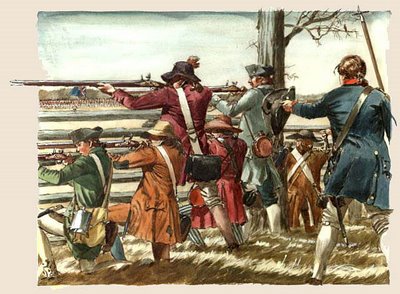 Men shouting rifles illustration. 