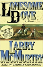 Book cover of Lonesome Dove by Larry McMurtry.