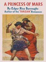 Book cover of A Princess of Mars by Edgar Rice Burroughs.