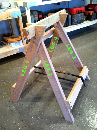 Homemade deals folding sawhorse