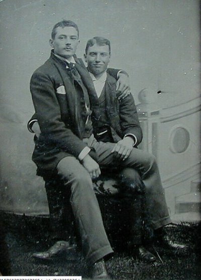 Vintage two men are siting on chair black and white photo illustration.