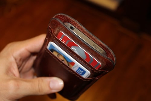 phonewallet leather phone wallet iPhone credit cards license