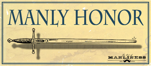 Manly honor sword illustration.