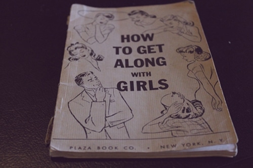 Vintage book titled as how to get along with girls. 