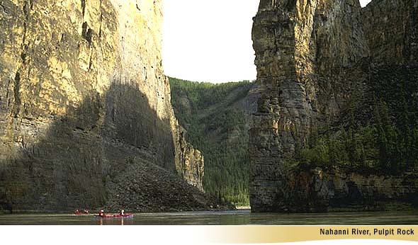 Nahanni river Pulpit rock.