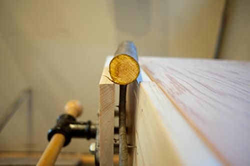 diy homemade coat hook from tree branch stick in vise