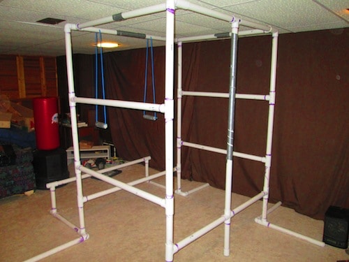 Step 24: Cement in place and attach rings and duct tape for grip.
