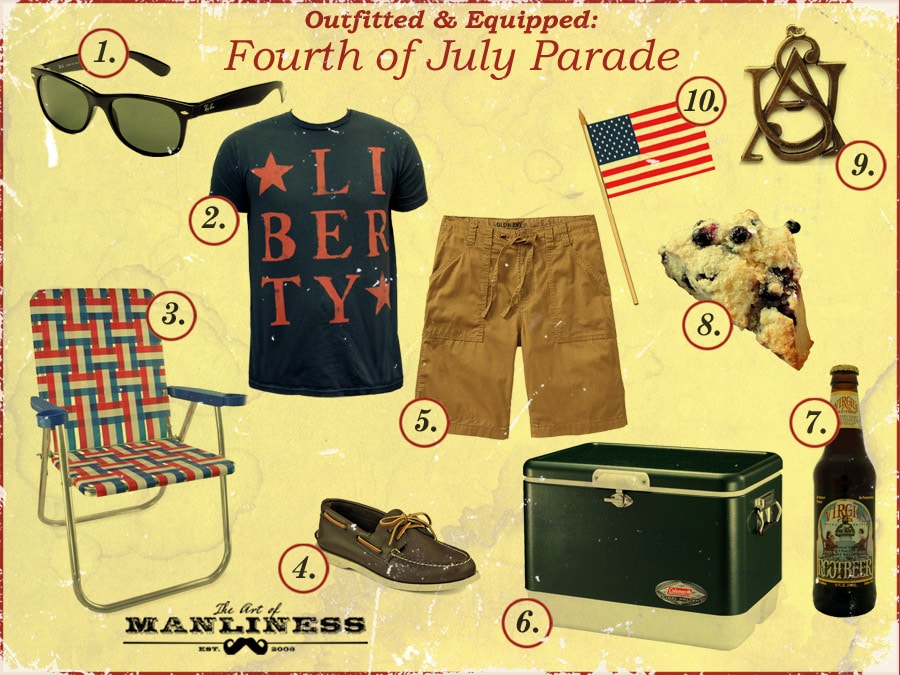 What to wear and bring to a 4th of July parade. 