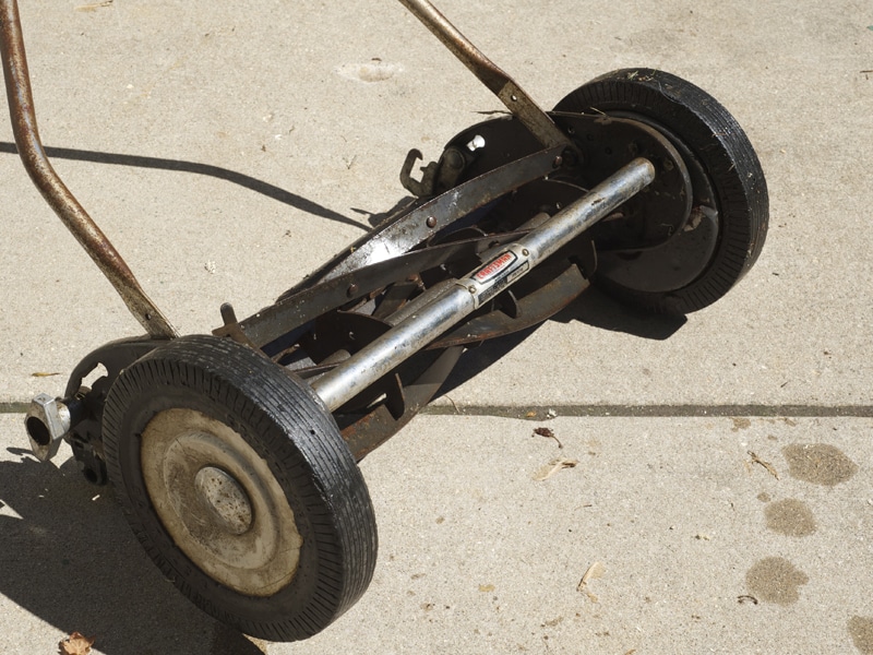 Fixing Reel Mower Treads