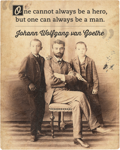 Johann Wolfgang van goethe's quote about one can always be a man.