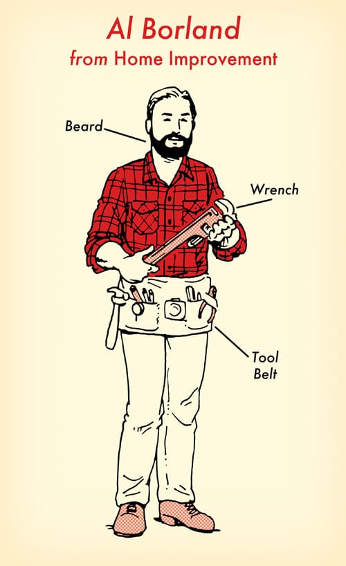 Al borland home improvement halloween costume red flannel shirt illustration.