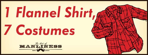 Red flannel shirt halloween costume illustration.