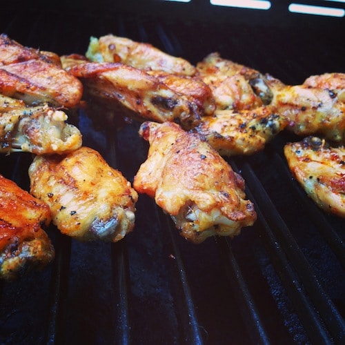 Homemade grilled chicken wings.