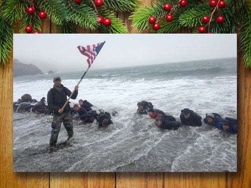 GORUCK challenge with christmas background.