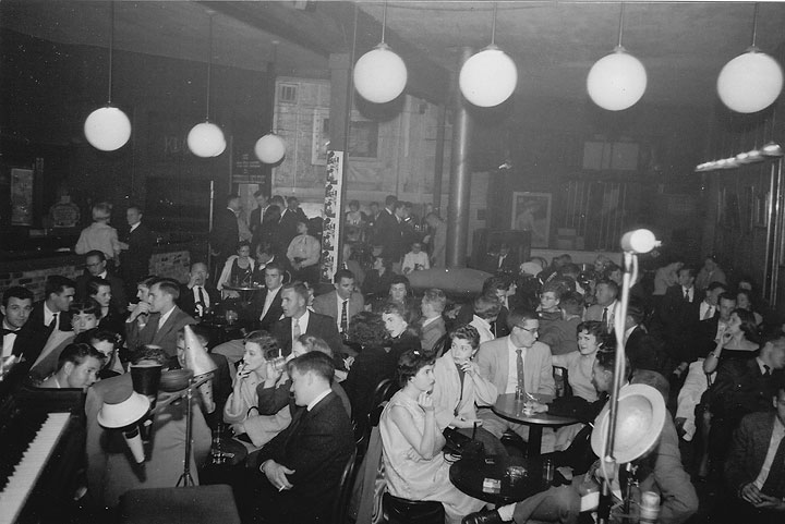 Vintage peoples sitting in the hall.