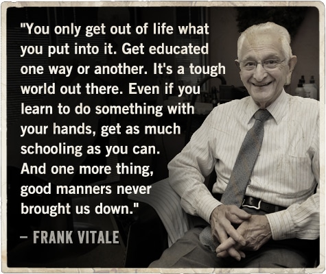 life advice from barber on being a man frank vitale