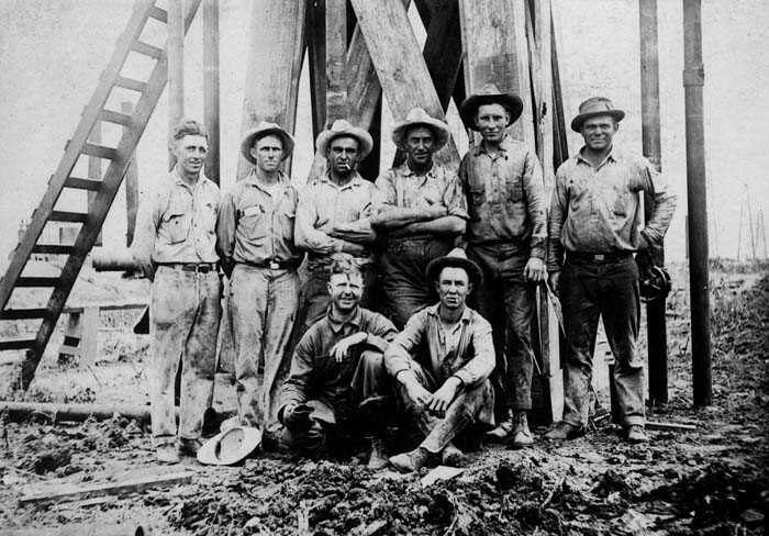 Vintage men standing at a place.