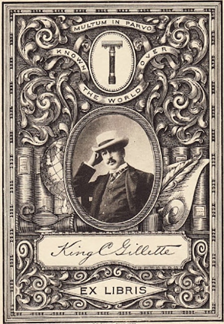 King Gillette Bookplate ex libris