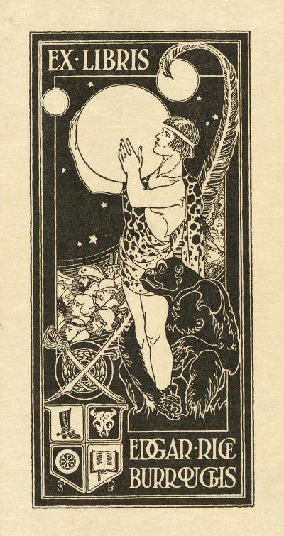edgar rice burroughs bookplate ex libris