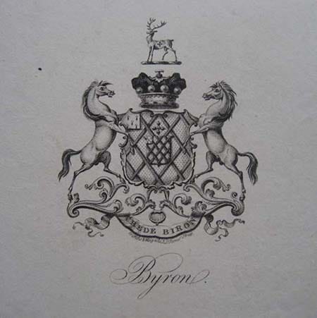 lord byron Bookplate ex libris