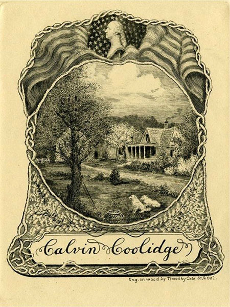 calvin coolidge bookplate ex libris