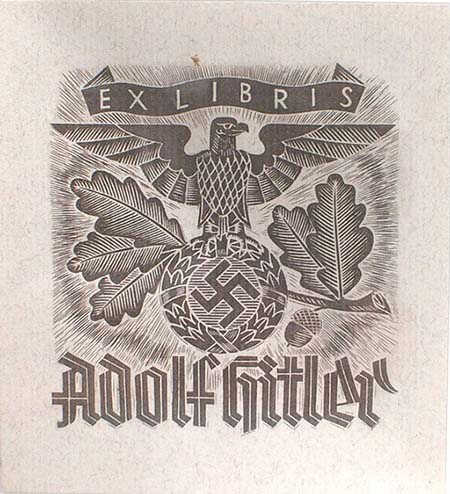 adolf hitler bookplate ex libris