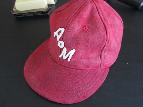 wool cap with otter wax applied