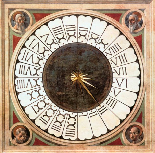 Roman numerals clock illustration. 