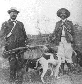Theodore Roosevelt accompanied famous houndsmen Ben Lilly and Holt Collier on bear hunts in Louisiana using a pack of bear hounds