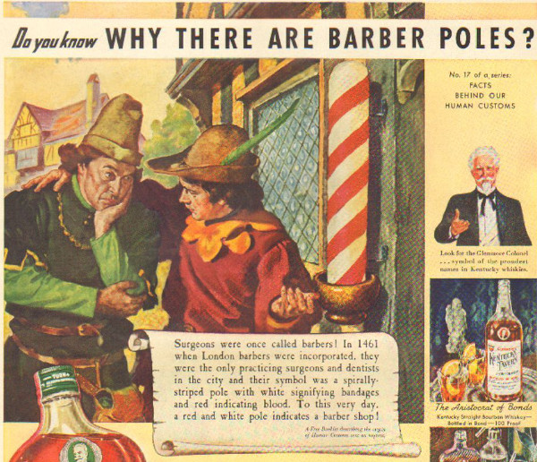 Image showing Barber poles illustration.