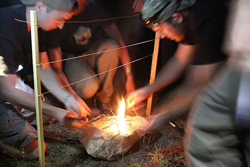 its tactical muster starting fire without matches