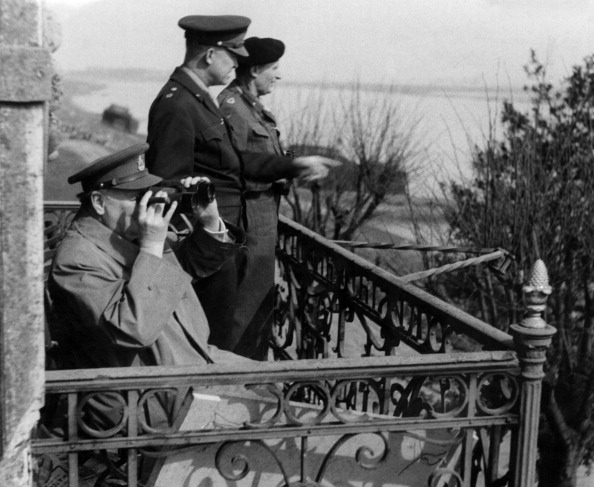 Winston Churchill With Dwight Eisenhower And Bernard Law Montgomery.