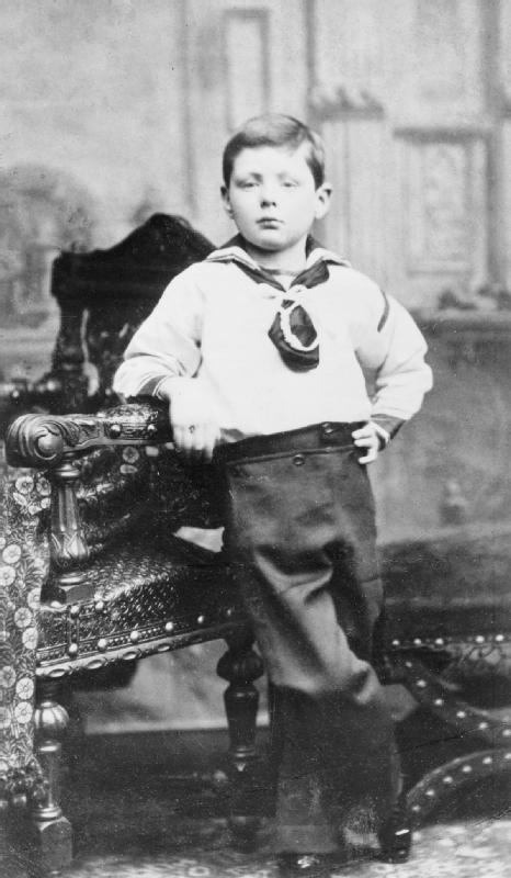 Winston Churchill dapper young boy portrait.