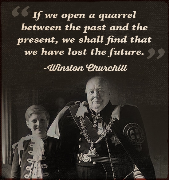 Quote by Winston Churchill Standing with child.