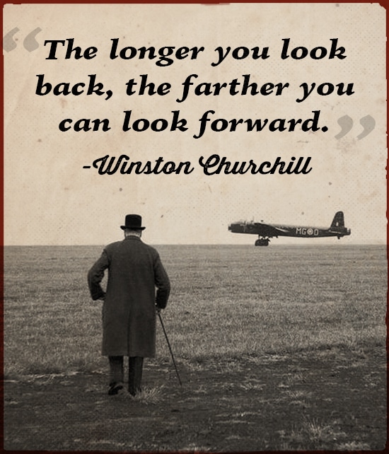 Quote Winston Churchill looking the Aeroplane.