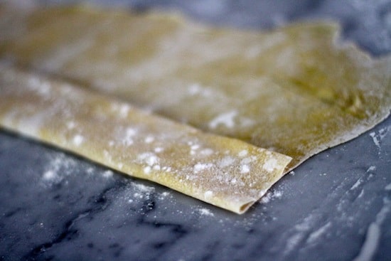 folding dough homemade pasta noodles
