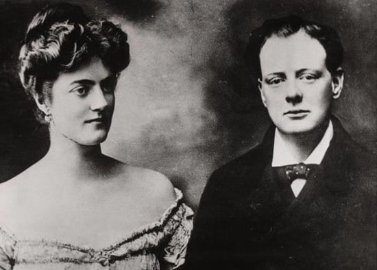 young winston and clementine churchill