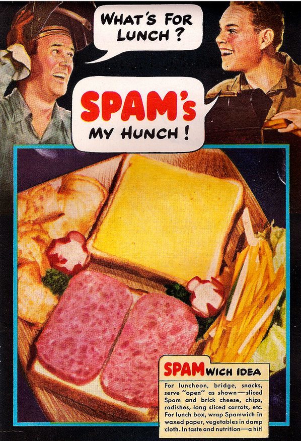Vintage Spam ad advertisement Spamwich.