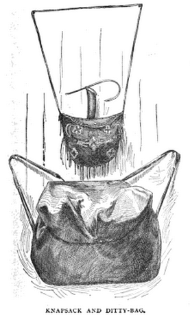 ditty bag knapsack illustration