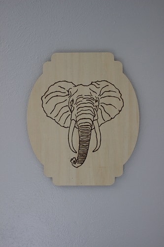 woodburning elephant
