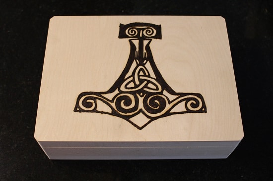 thor mjolnir woodburning