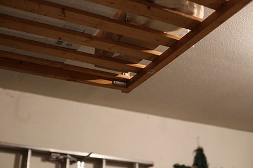 Garage ceiling racks Closeup# 2 .