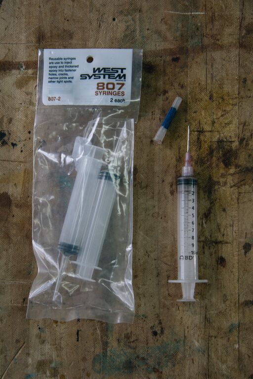 Medical Syringe or West System Epoxy Syringe.