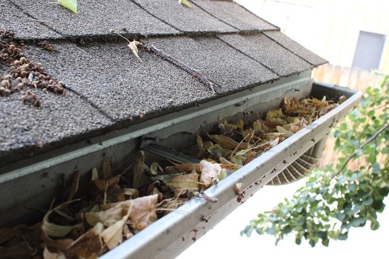 gutter fulls of leaves how to clean gutters