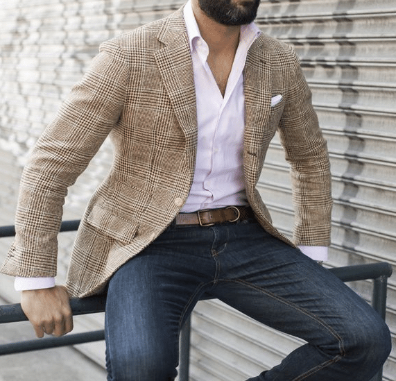 casual suit jacket with jeans